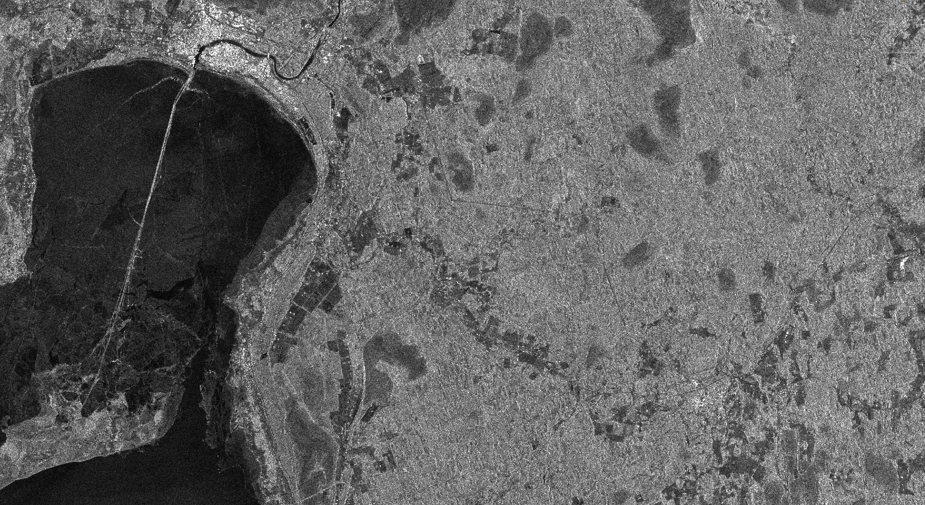 Sentinel-1 pilt Pärnu lahe ja selle ümbruse piirkonnast